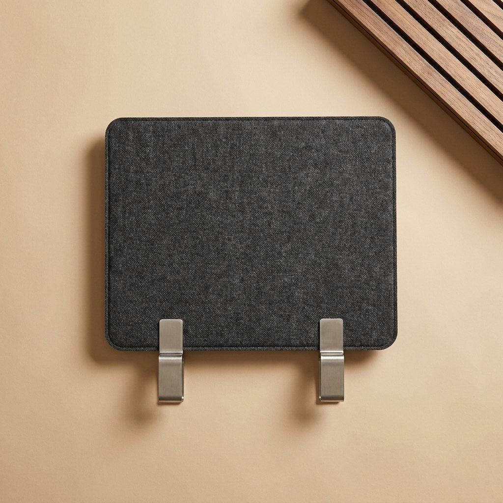 Desk-Clamp Felt Privacy Screen