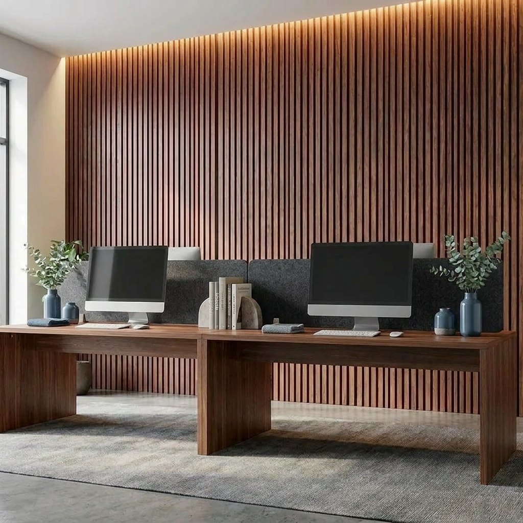 Desk-Clamp Felt Privacy Screen