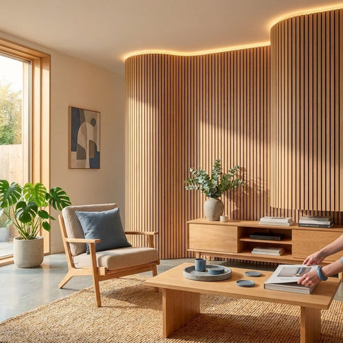 Bendable Slat Panel for Curved Surfaces