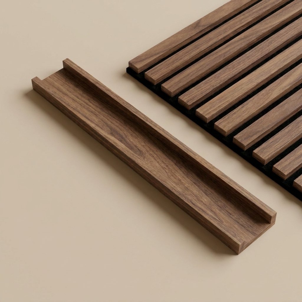 Timber-Look Picture Ledge — 90 cm