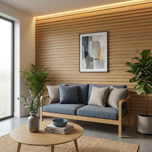Compact Slat Panels for Alcoves — 240 × 60 cm