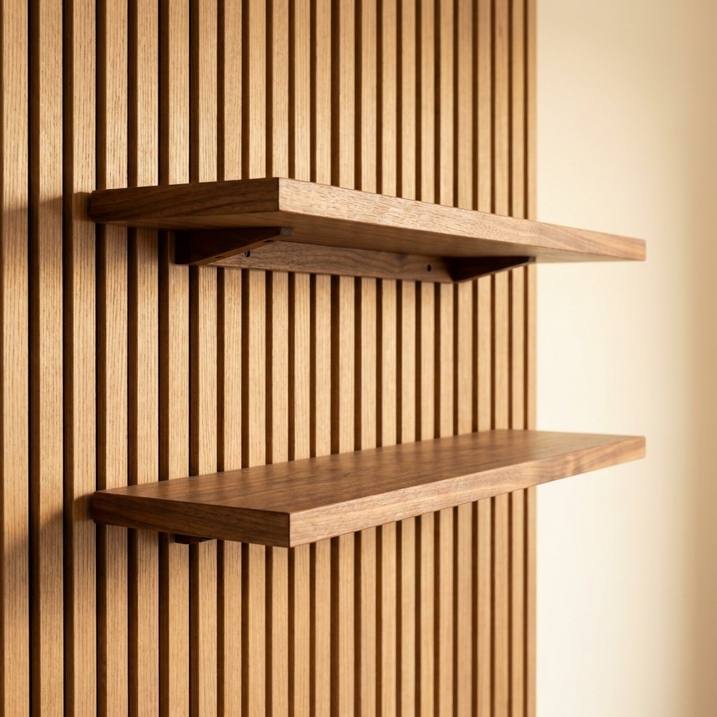 Floating Shelves with Concealed Brackets — Set of 2