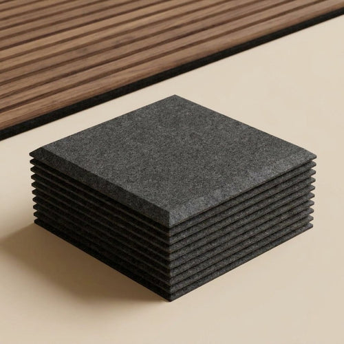 Bevel-Edge Felt Wall Squares — 30 × 30 cm, Pack of 12